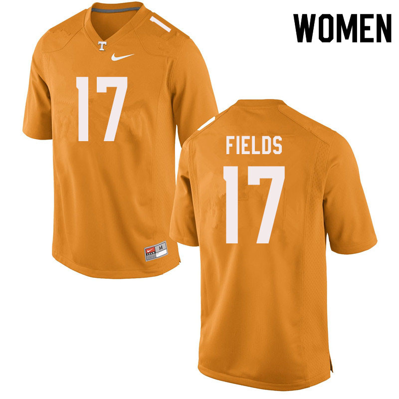 Women #17 Tyus Fields Tennessee Volunteers College Football Jerseys Sale-Orange